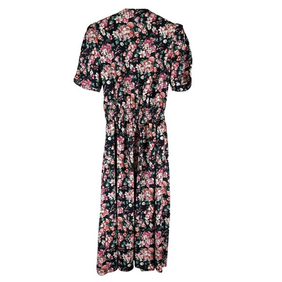 VTG Cottage Karin Stevens Lace collar Floral Button Front Dress, Women's Size 8 - Picture 4 of 12